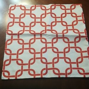 Red square chain link throw pillow case cover